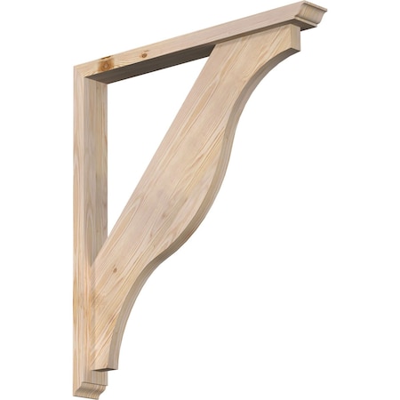Ekena Millwork Funston Traditional Smooth Bracket w/ Offset Brace, Douglas Fir, 3 1/2"W x 30"D x 34"H BKT0402X30X34FST01SDF